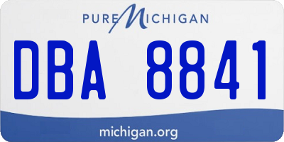 MI license plate DBA8841
