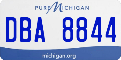 MI license plate DBA8844