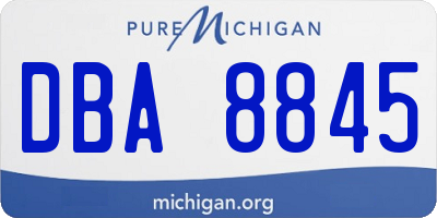 MI license plate DBA8845