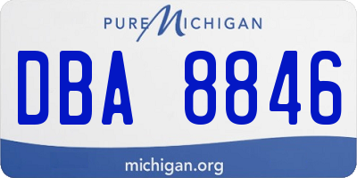 MI license plate DBA8846