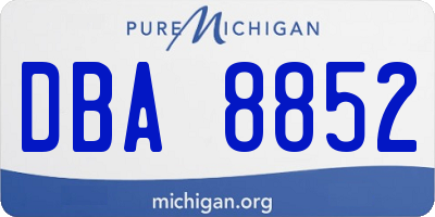 MI license plate DBA8852