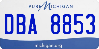MI license plate DBA8853