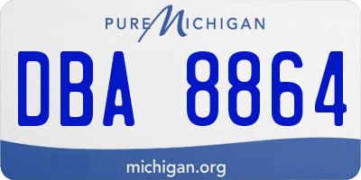 MI license plate DBA8864