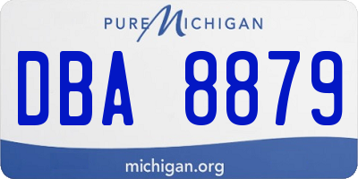 MI license plate DBA8879