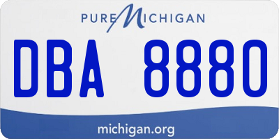 MI license plate DBA8880