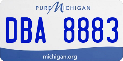 MI license plate DBA8883
