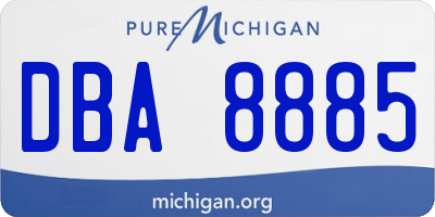 MI license plate DBA8885