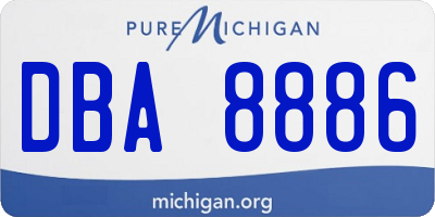 MI license plate DBA8886