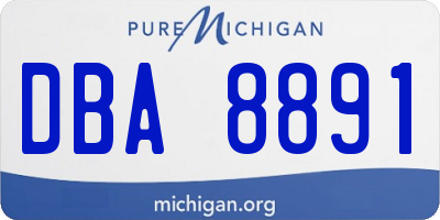 MI license plate DBA8891