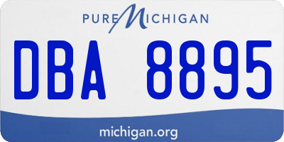 MI license plate DBA8895