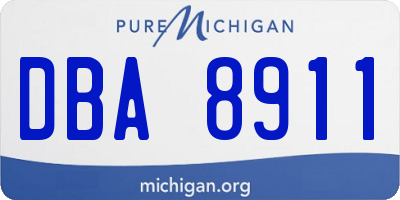 MI license plate DBA8911