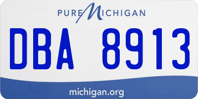 MI license plate DBA8913