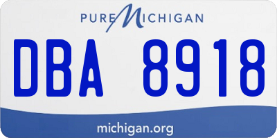 MI license plate DBA8918