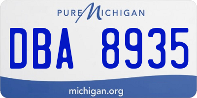 MI license plate DBA8935