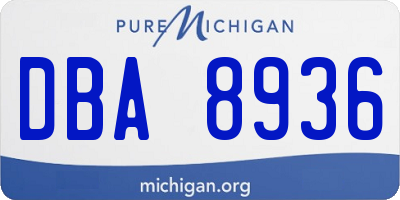 MI license plate DBA8936