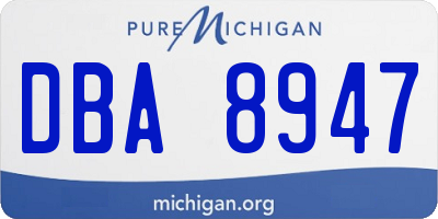 MI license plate DBA8947