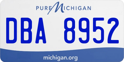 MI license plate DBA8952