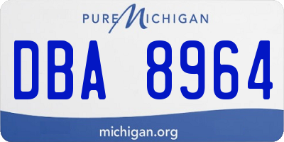 MI license plate DBA8964