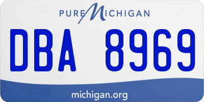 MI license plate DBA8969