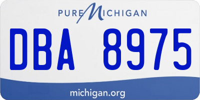 MI license plate DBA8975