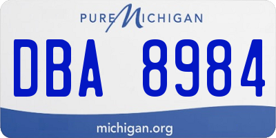 MI license plate DBA8984