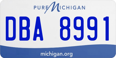 MI license plate DBA8991
