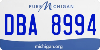 MI license plate DBA8994