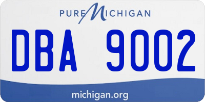 MI license plate DBA9002