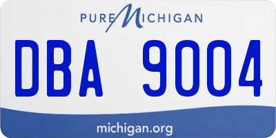 MI license plate DBA9004