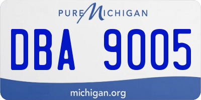 MI license plate DBA9005