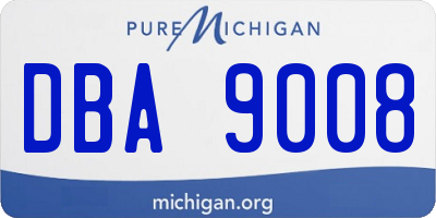 MI license plate DBA9008