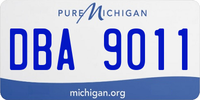 MI license plate DBA9011