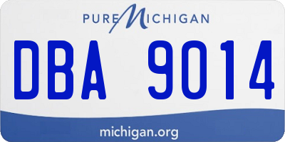 MI license plate DBA9014