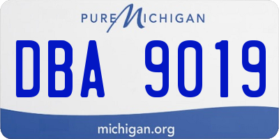 MI license plate DBA9019