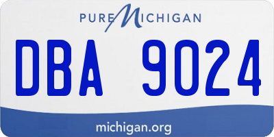 MI license plate DBA9024