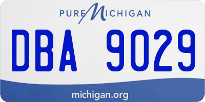 MI license plate DBA9029