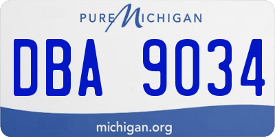 MI license plate DBA9034