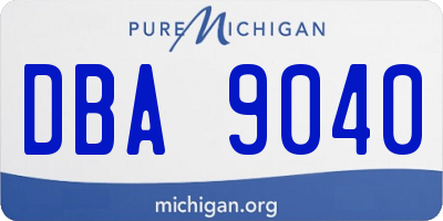 MI license plate DBA9040