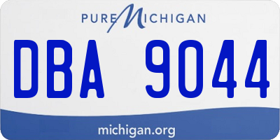 MI license plate DBA9044