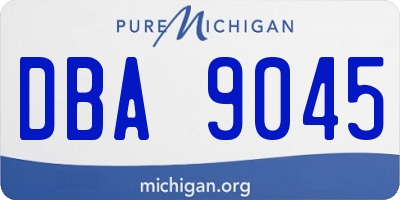 MI license plate DBA9045
