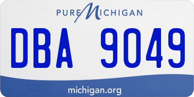 MI license plate DBA9049