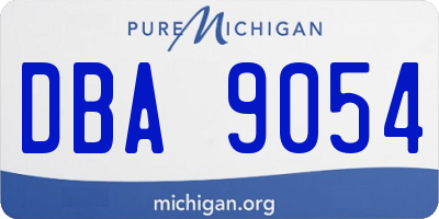 MI license plate DBA9054