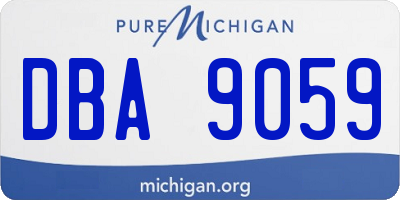 MI license plate DBA9059