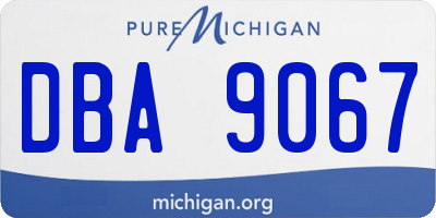 MI license plate DBA9067