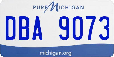 MI license plate DBA9073