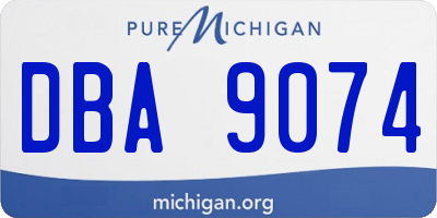 MI license plate DBA9074