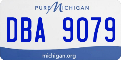 MI license plate DBA9079