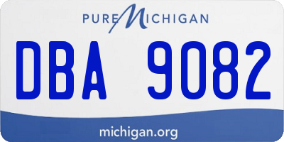 MI license plate DBA9082