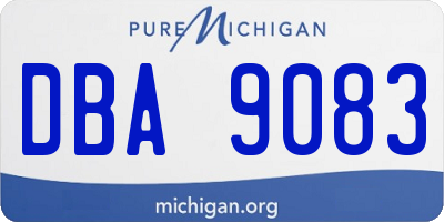 MI license plate DBA9083
