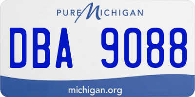 MI license plate DBA9088